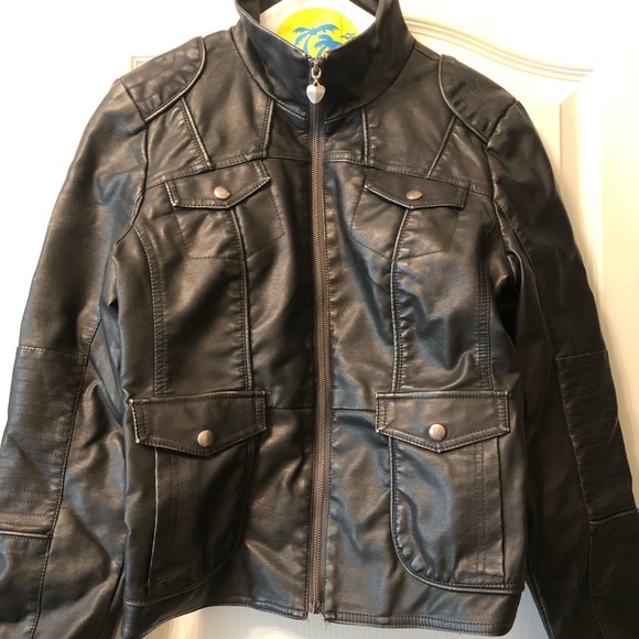 Guess faux leather biker jacket - Picture 1 of 4